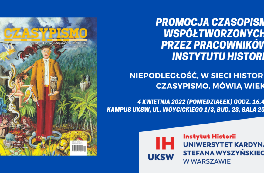 Promocja czasopism współtworzonych przez pracowników Instytutu Historii