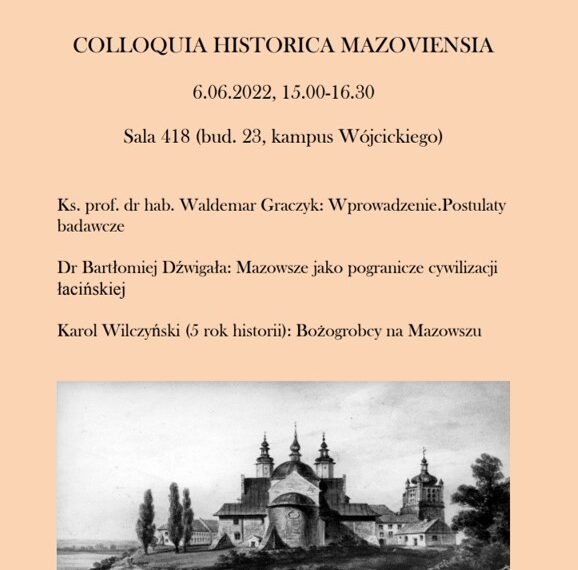 COLLOQUIA HISTORICA MAZOVIENSIA – 6 czerwca 2022