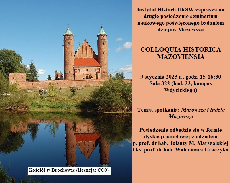 Zaproszenie na COLLOQUIA HISTORICA MAZOVIENSIA „Mazowsze i ludzie Mazowsza” (9 stycznia)