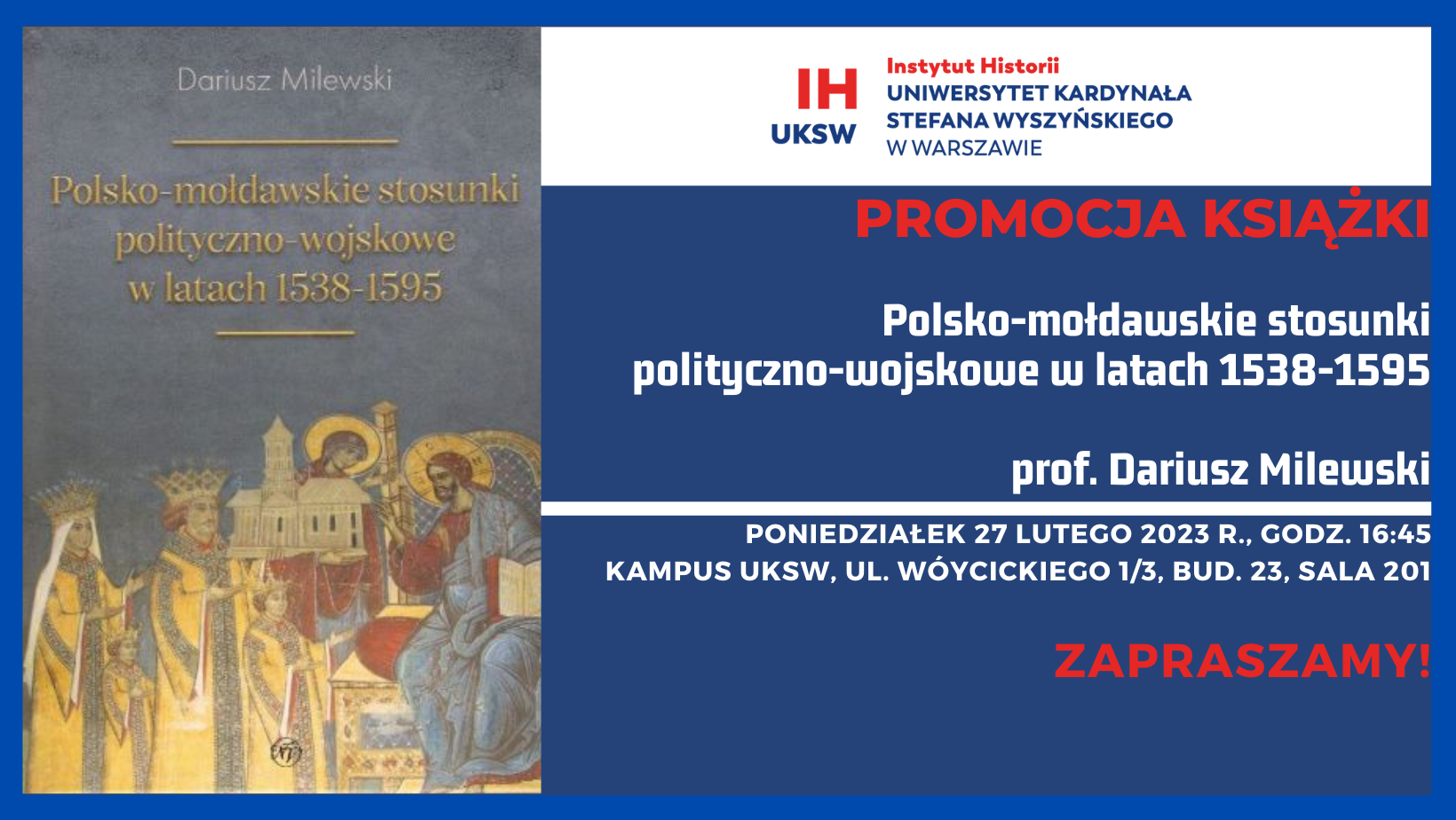 Promocja książki prof. Dariusza Milewskiego