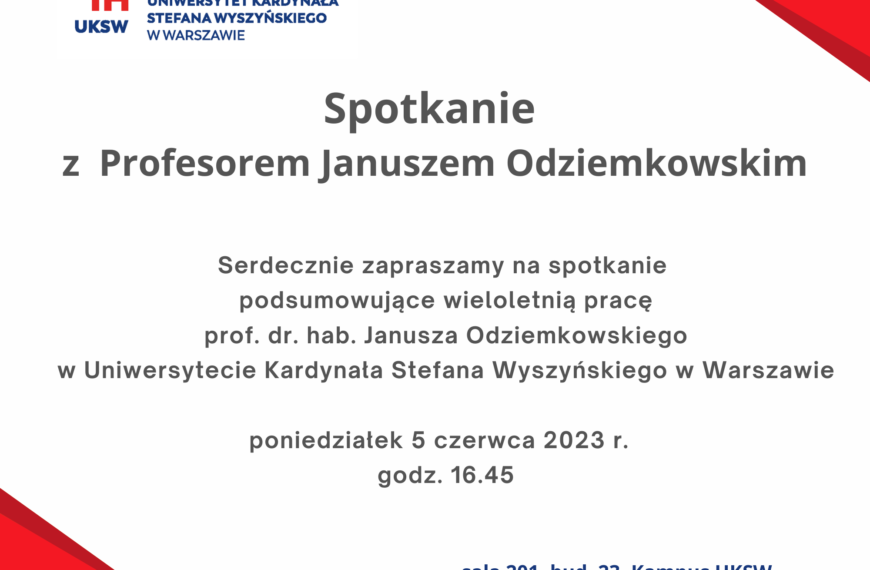 Spotkanie z Profesorem Januszem Odziemkowskim