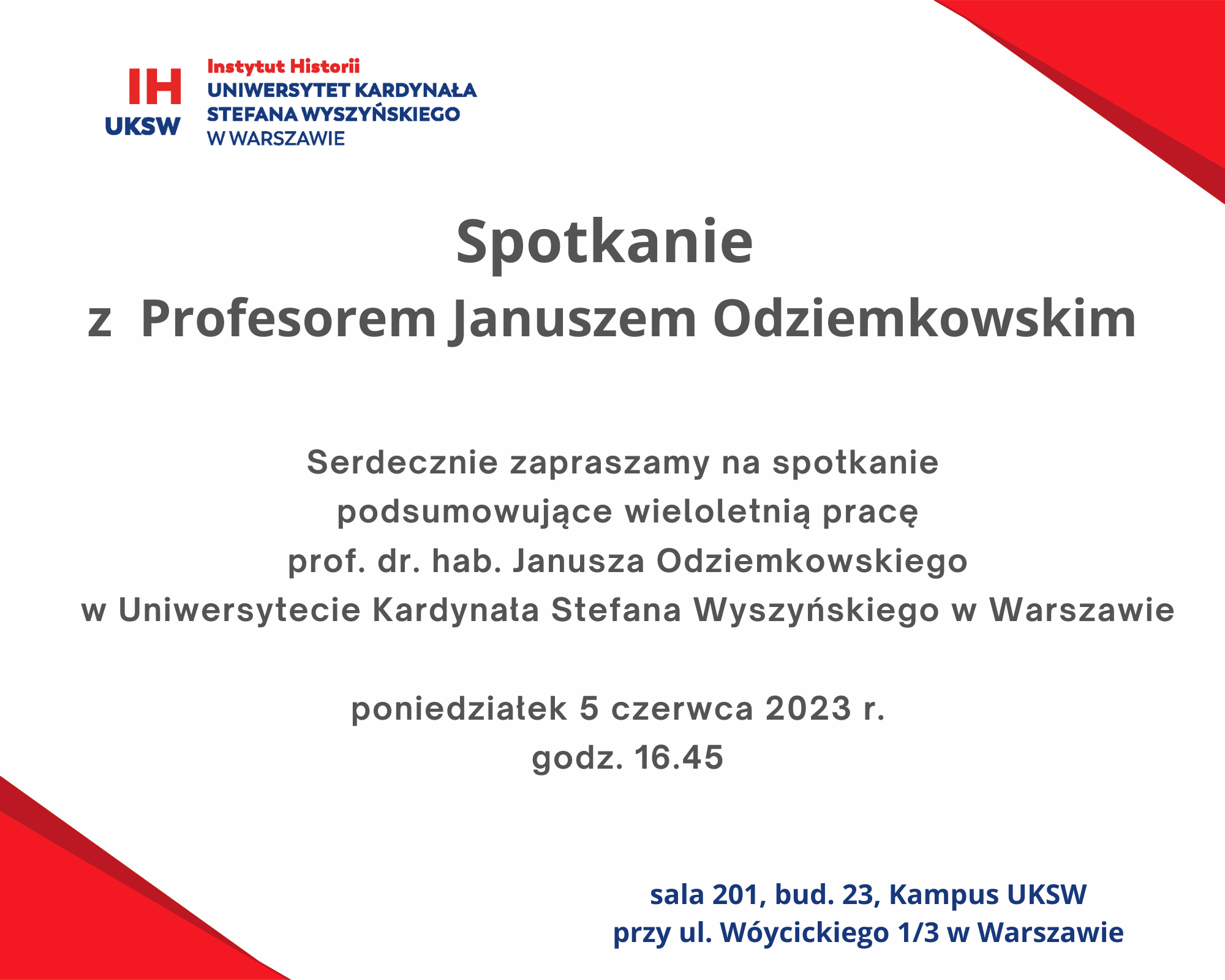 Spotkanie z Profesorem Januszem Odziemkowskim