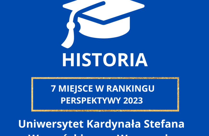 Kierunek historia na UKSW w Rankingu Perspektywy 2023