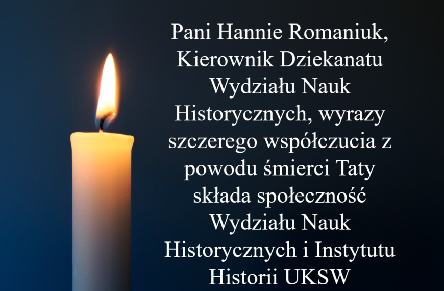 Kondolencje dla Pani Hanny Romaniuk