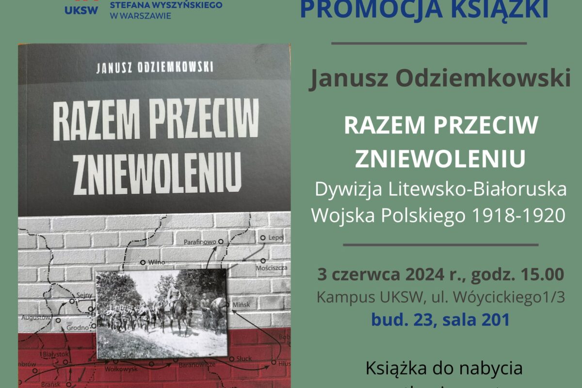 Zaproszenie na promocję najnowszej książki prof. Janusza Odziemkowskiego (3 czerwca)