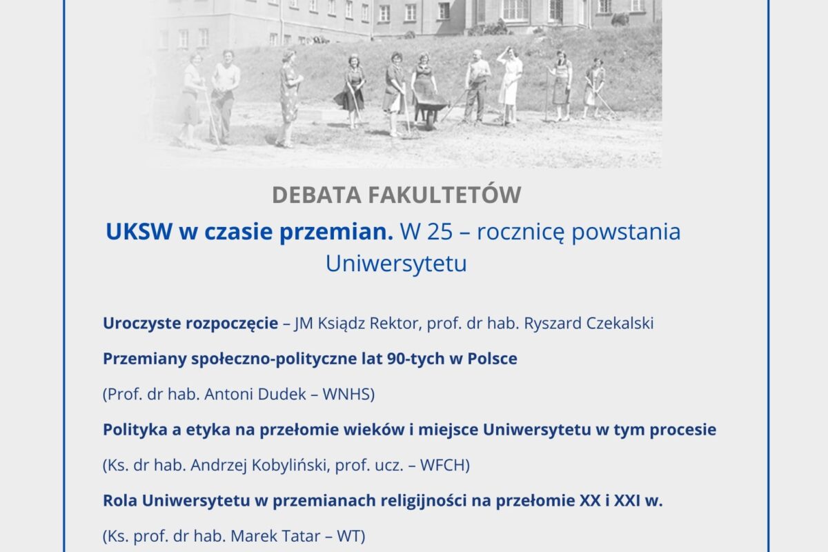 Zaproszenie na Debatę Fakultetów organizowaną przez nasz Wydział (02.12.)