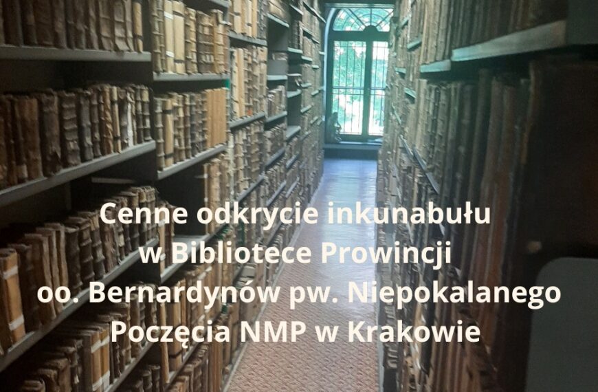 Odkrycie nowego inkunabułu przez zespół badawczy prof. Jolanty Marszalskiej