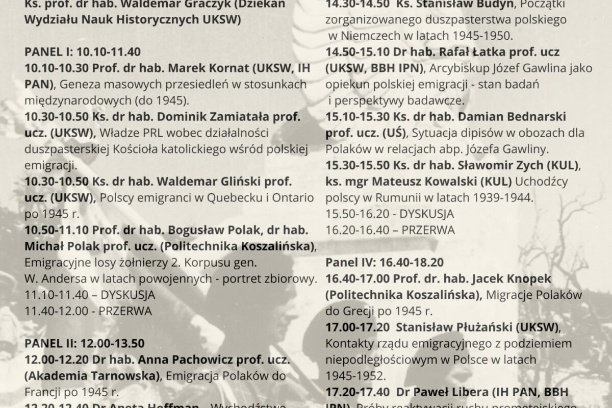 Zaproszenie na konferencję naukową „Migracje i emigracja polska w XX wieku”