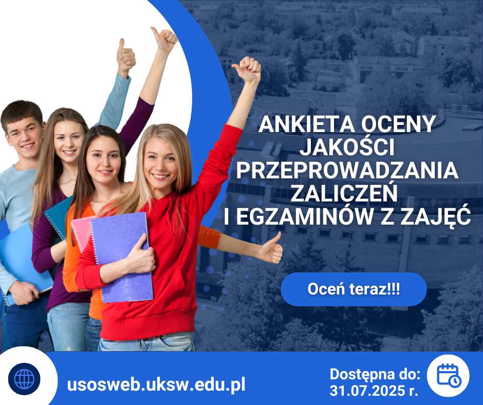 Zachęcamy do wzięcia udziału w ankiecie oceny jakości przeprowadzania zaliczeń