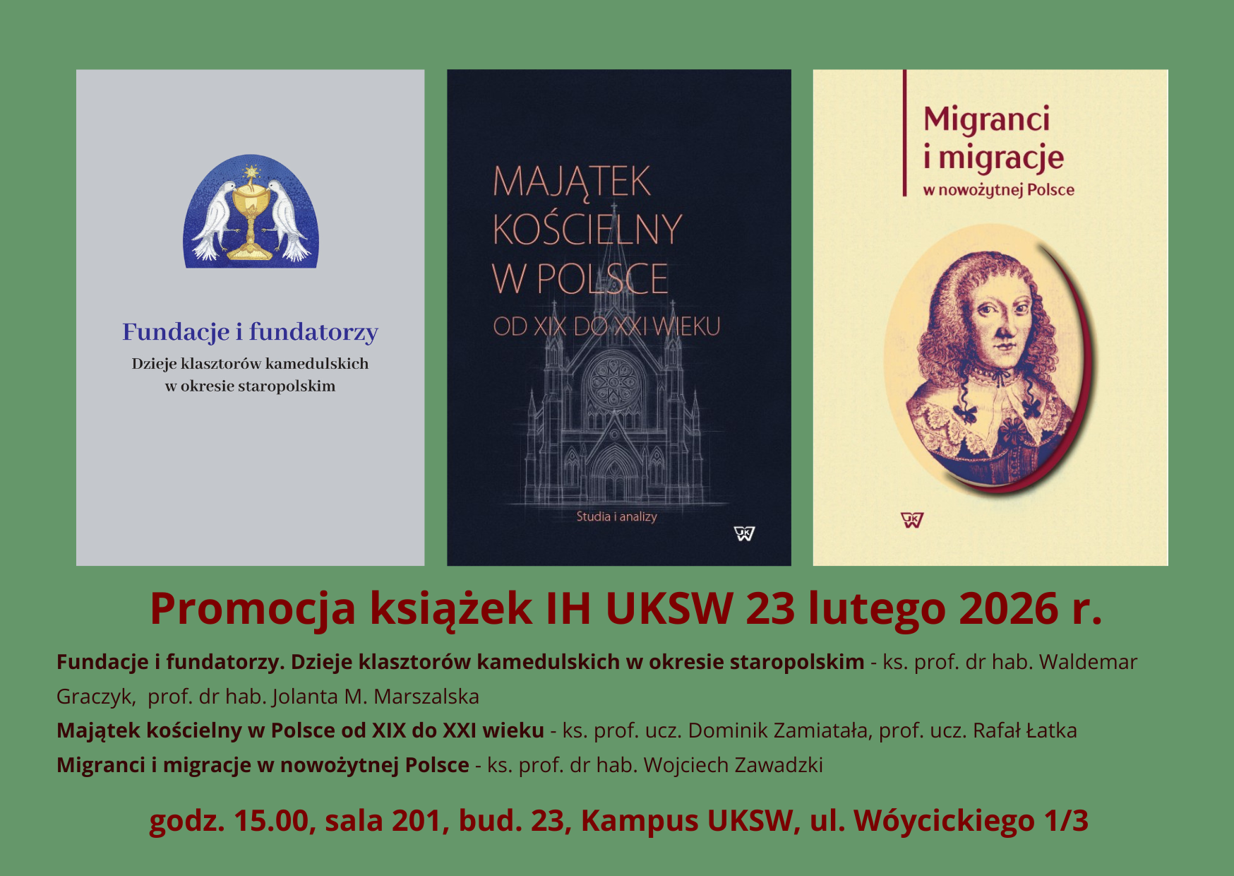 Spotkanie o najnowszych książkach pracowników Instytutu Historii