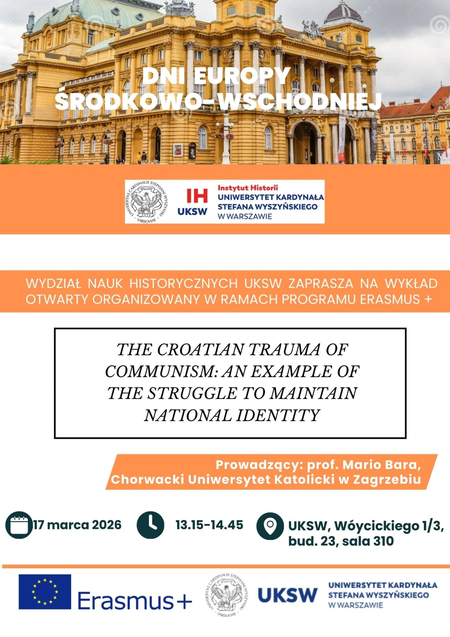 Dni Europy Środkowej – wykłady historyków z uniwersytetów współpracujących z Instytutem Historii