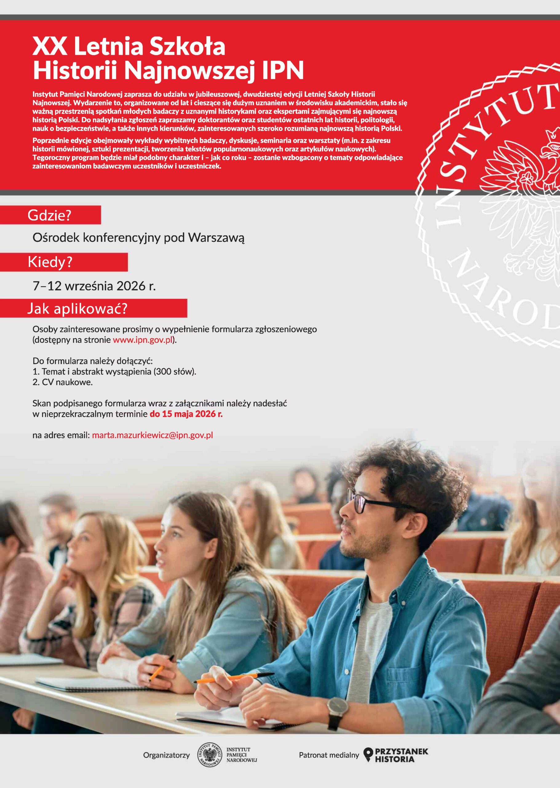 XX LETNIA SZKOŁA HISTORII NAJNOWSZEJ IPN
