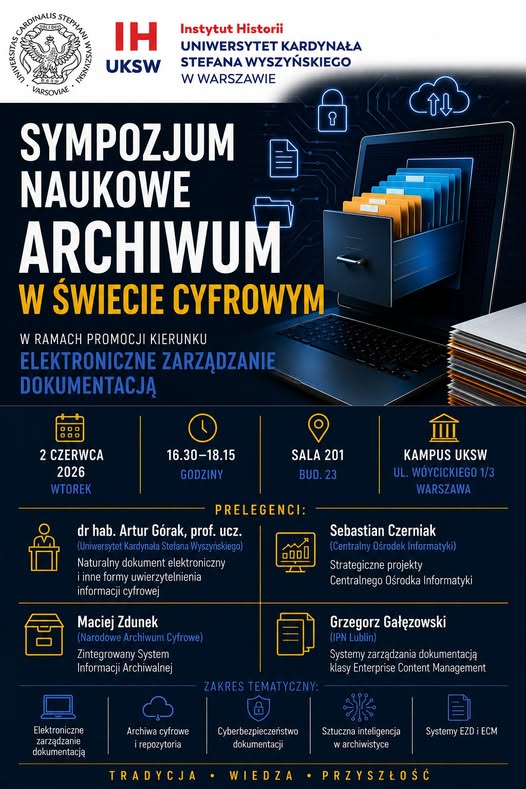 Zapraszamy na sympozjum naukowe „Archiwum w świecie cyfrowym”