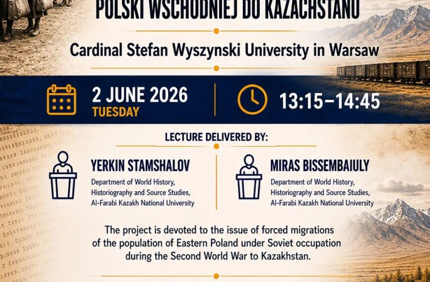 Zapraszamy na wykład „Deportacje ludności Polski Wschodniej do Kazachstanu / Deportation of the Population of Eastern Poland to Kazakhstan”